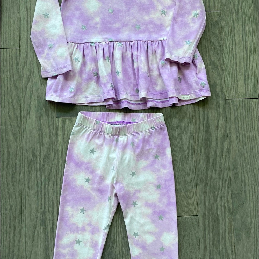 💜 GAP Lavender Star Print Kids Pajama Set 💜